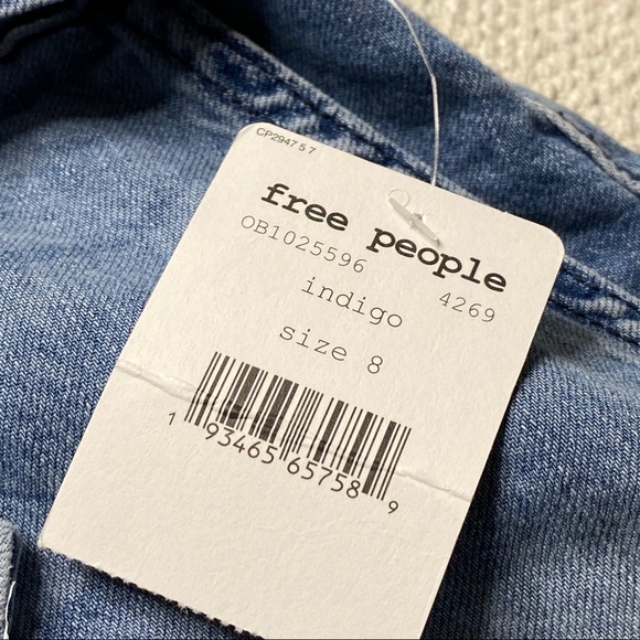 Free People Splendor In The Grass Denim Mini Skirt - Picture 6 of 8